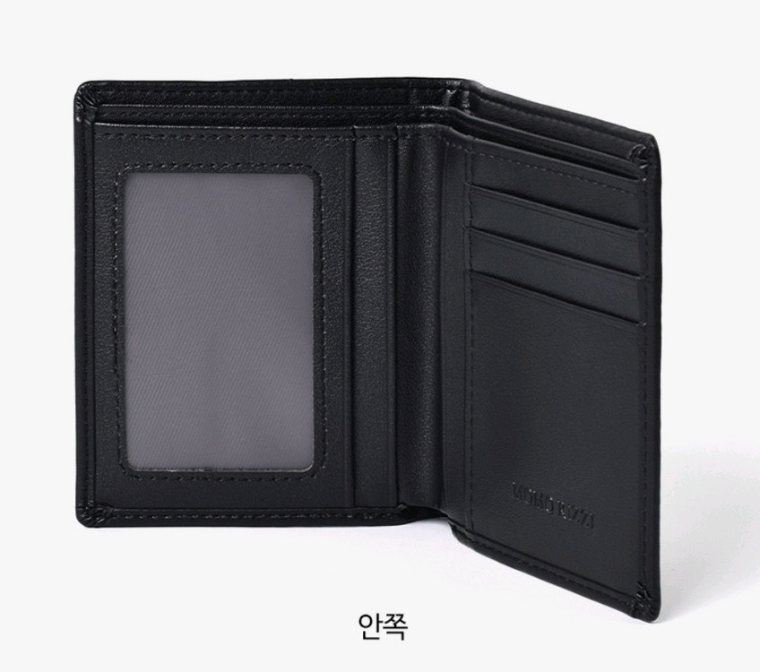Su클래스 남성용 깔끔한 디자인의 모모리찌 가죽소재 반지갑 판매해요 이미지