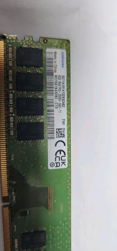 (새상품) 삼성 DDR4 8GB 데스크탑 메모리 8GB 1Rx8 PC4-2666V- UA2-11 2개 이미지