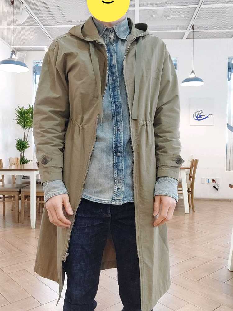 JAJU 올리브컬러 롱 후드 사파리 택포23,000원 여성용 55~66사이즈 이미지