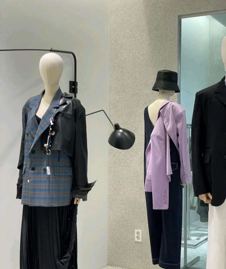 더일마 체크 블레이저 이미지
