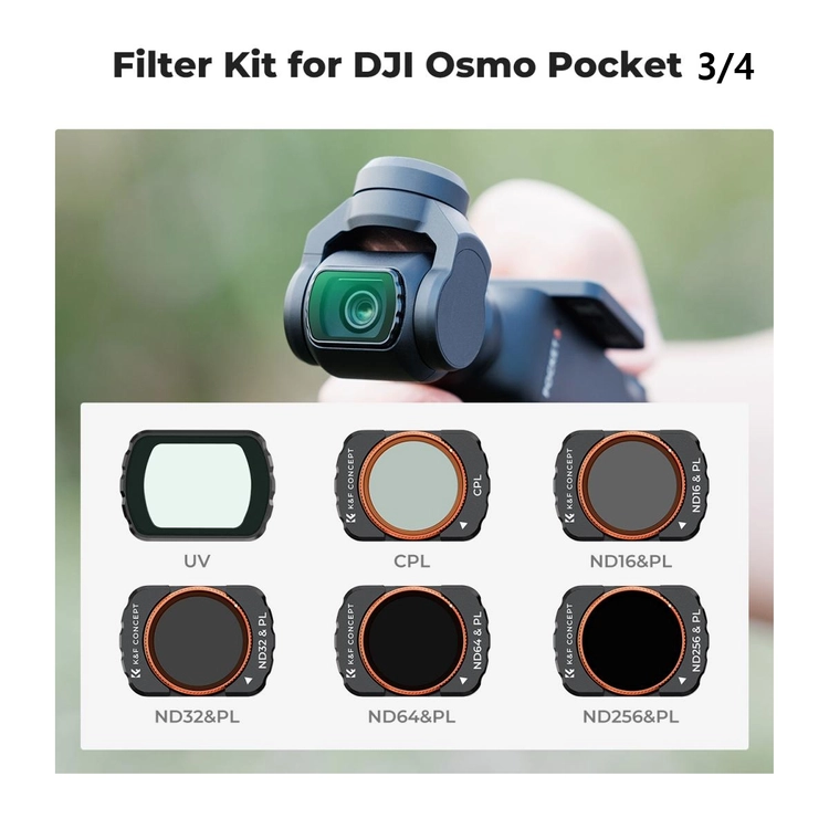K&F Concept DJI 오즈모 포켓4용 UV+CPL+ND/PL 2in1 필터 키트 (새상품) 2149 이미지