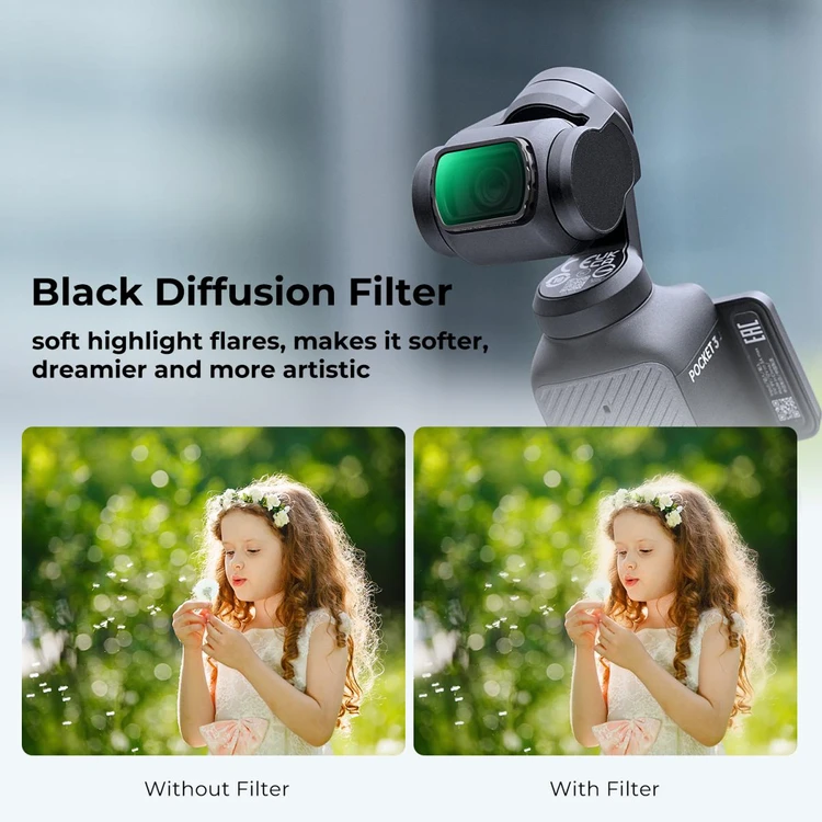 K&F Concept DJI 오즈모 포켓4용 블랙미스트 1/4 필터 AGC Glass (새상품) 2533 이미지