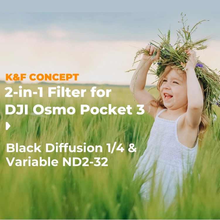 K&F Concept DJI 오즈모 포켓4용 블랙미스트 1/4+ND 2in1 필터 (새상품) 2616 이미지