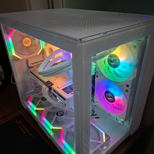 라이젠5 5600x rtx3060ti 게이밍 pc 데스크탑 컴퓨터 화이트 감성 본체(수냉) 처분!(서비스o) 이미지