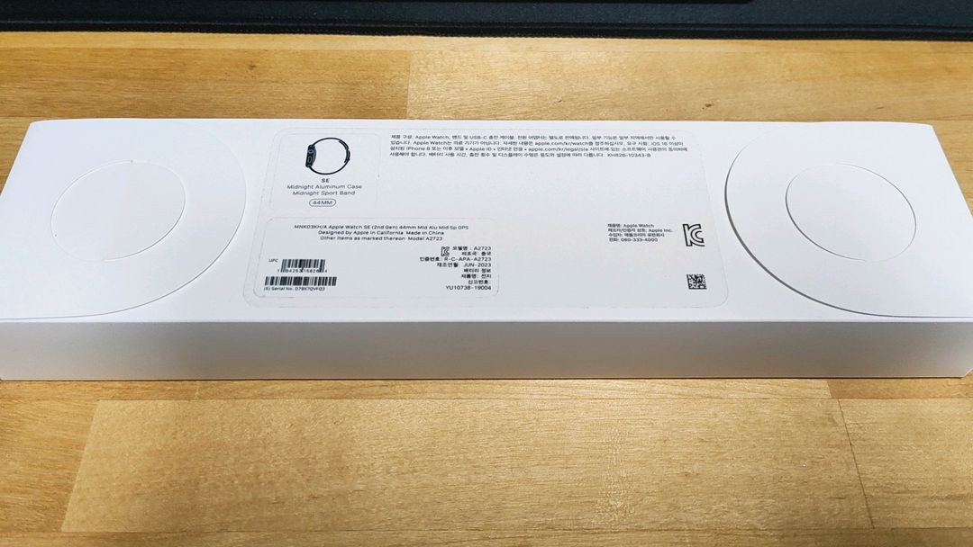 애플워치 SE 2세대 44mm 미드나이트 알루미늄 GPS 스포츠밴드 모델 이미지