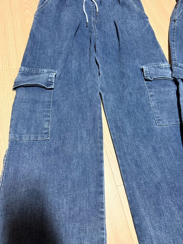 카고 데님 팬츠 블루 일자핏 청바지 556677정도 사이즈 각가격 이미지