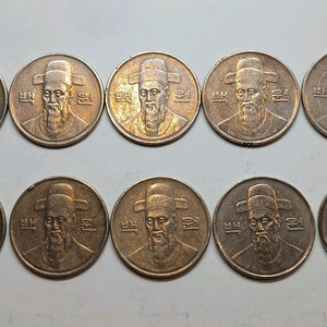 1988년 100원 동전 10개 일괄 이미지