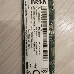 레노버 M.2 NVMe SSD 256GB 이미지
