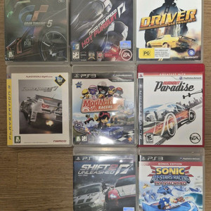 플스3(PS3) 레이싱게임(그란투리스모, 니드포스피드, 드라이브샌프란시스코, 릿지레이서 등) 8종 일괄 판매합니다 이미지