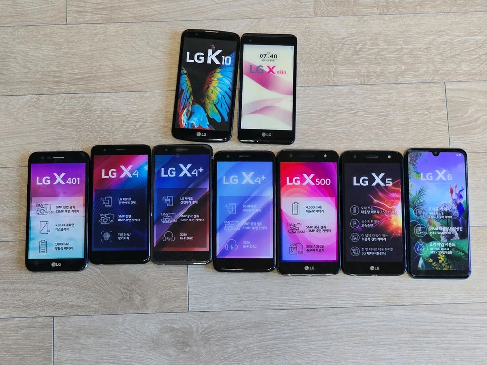 LG X4, X5 목업 모형폰 이미지