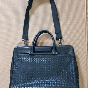 보테가 베네타 인트레치아토 서류 가방 블랙 이미지