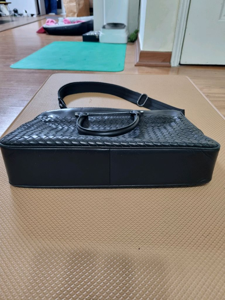 보테가 베네타 인트레치아토 서류 가방 블랙 이미지