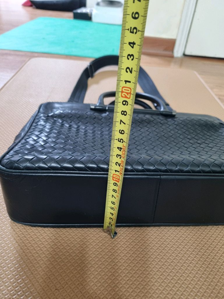 보테가 베네타 인트레치아토 서류 가방 블랙 이미지