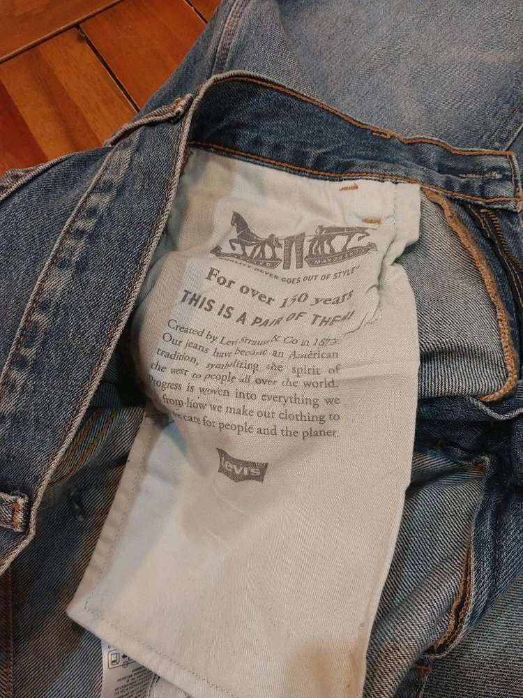 Levis 리바이스 568 루즈 스트레이트 더블니 카펜터 중청 팬츠 30인치 기장 30인치 택포 39,000원 이미지