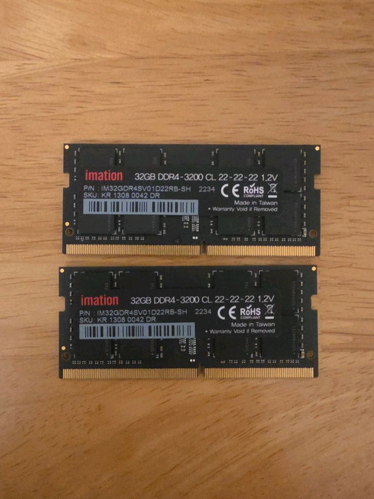 DDR4 32GB 3200Mhz 노트북 램 2개(64GB) 세트 이미지