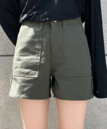 새상품) 카키 포켓 카고st 코튼 숏 팬츠 반바지 S / 슬로우앤드 데일리쥬 블랙업 매니크 언블랭크 킨다베이지 바온 이미지