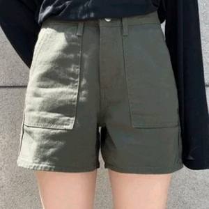 새상품) 카키 포켓 카고st 코튼 숏 팬츠 반바지 S / 슬로우앤드 데일리쥬 블랙업 매니크 언블랭크 킨다베이지 바온 이미지