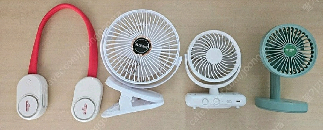 SSG랜더스 넥 선풍기 , 블루밍 탁상 선풍기 , 오아 탁상선풍기 , 윈디 미니 - 4종류 이미지