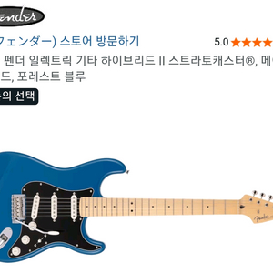 펜더 재펜 일렉기타 하이브리드2 스트라토캐스터 메이플핑거보드 포레스트 블루 + 펜더 챔피언20 이미지