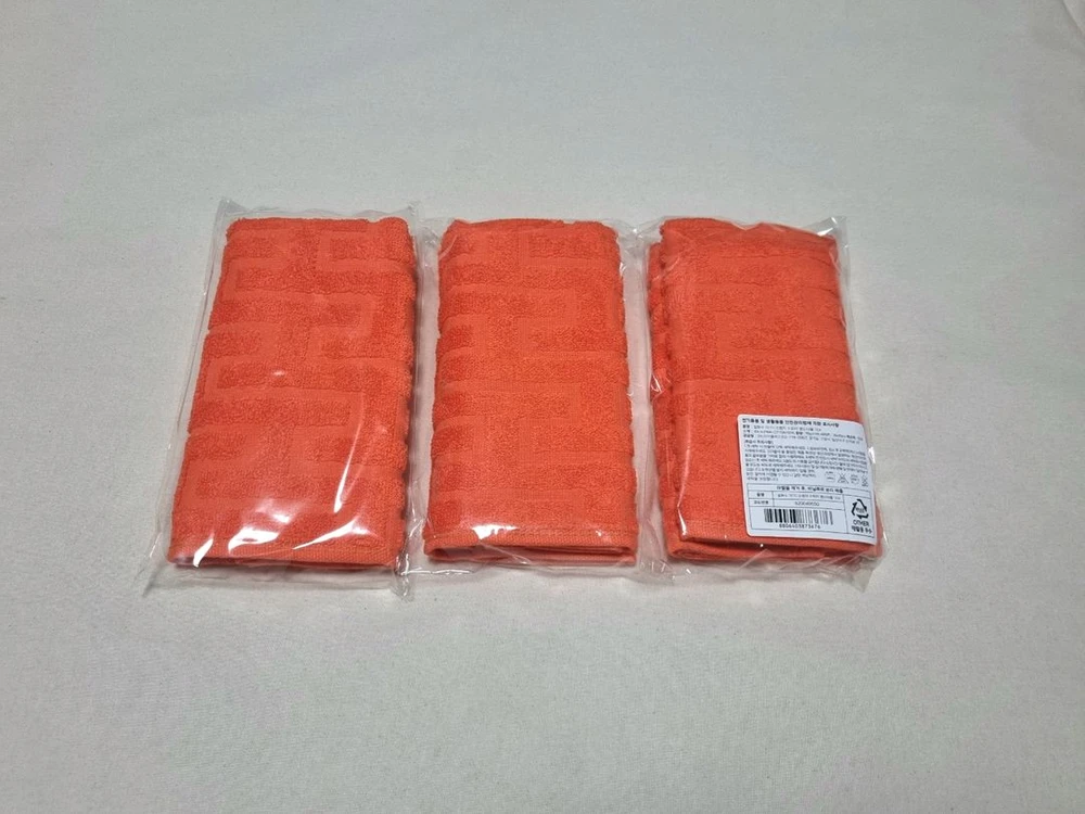 3개 일괄) 테토 시그니처 오렌지 수피마 핸드타올 설화수 수건 테토 수건 이미지