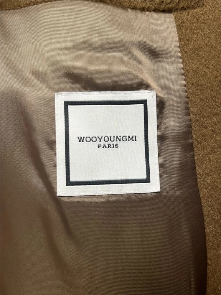 우영미 브라운 알파카 로브 코트 48사이즈 이미지
