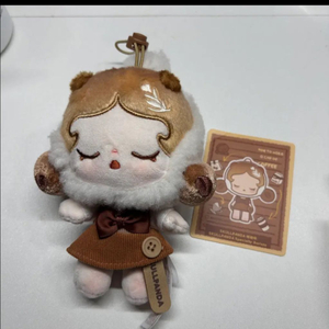미사용 정품 팝마트 스컬판다 인형키링 커피 이미지