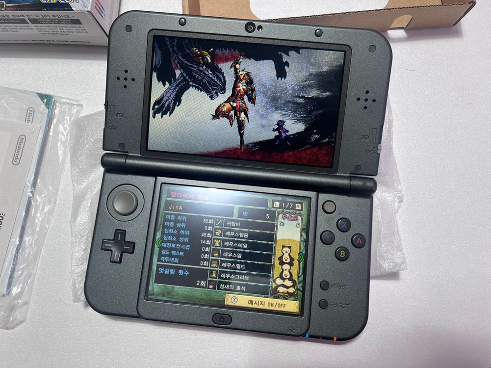 가격 내림 [IPS] 뉴 닌텐도 3ds xl - 몬스터 헌터 4G 에디션 ( 몬헌 ) 이미지