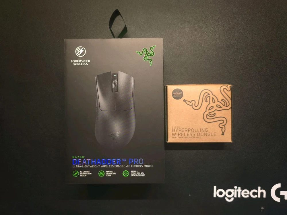 razer 레이저 데스에더 V3 프로 + 하이퍼 폴링레이트 독 이미지