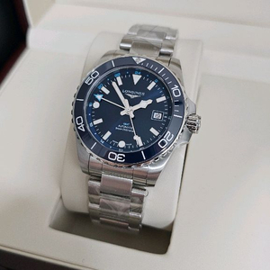 론진 하이드로 콘퀘스트 GMT 블루 41mm L3.790.4.96.6 이미지