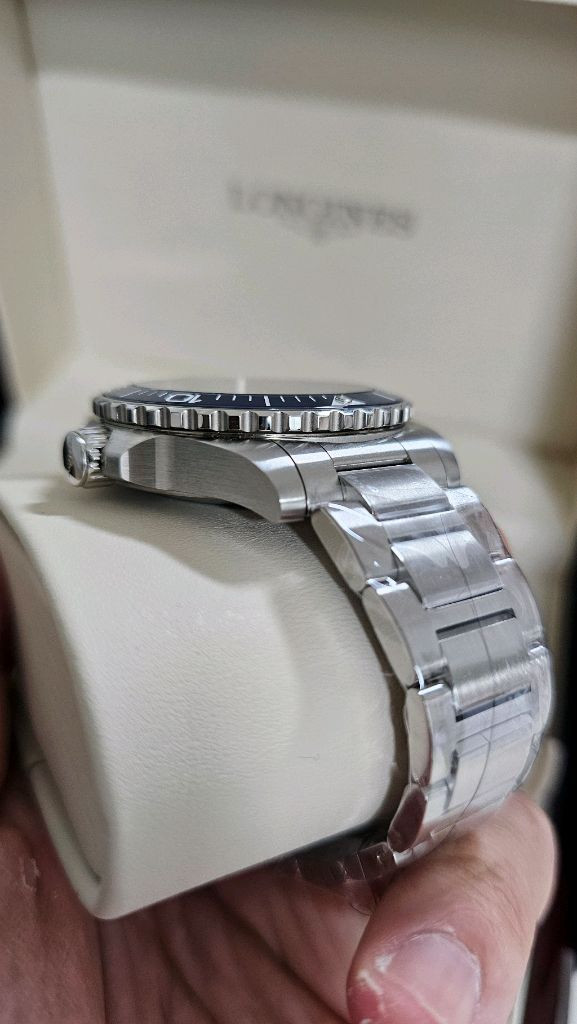 론진 하이드로 콘퀘스트 GMT 블루 41mm L3.790.4.96.6 이미지