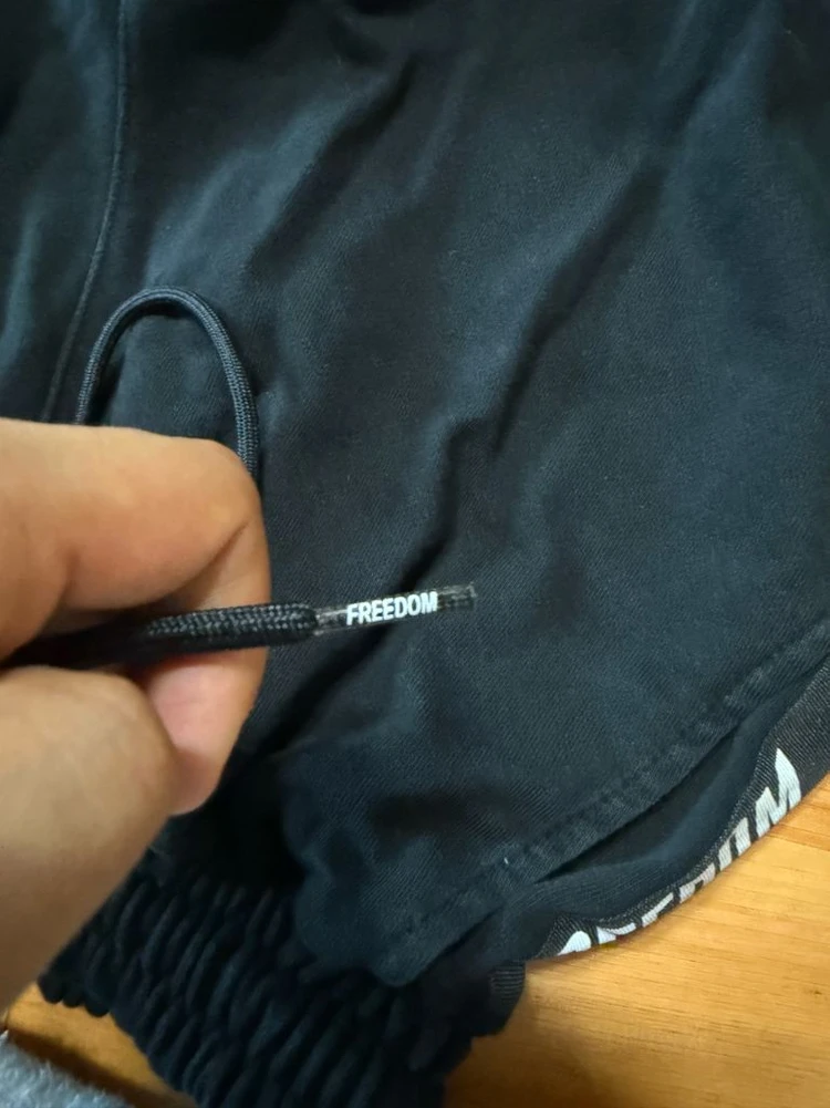 프리덤 레터링 팬츠 짐웨어 압도,본투윈,볼란테,올라잇 이미지