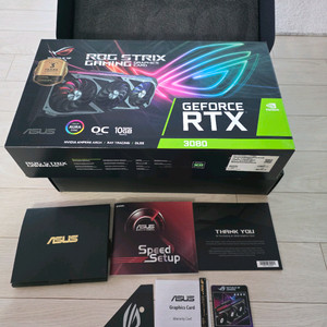 asus 3080 rog strix 풀박스 이미지