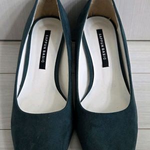 사뿐 베이직 스웨이드 펌프스 240mm 딥그린 이미지