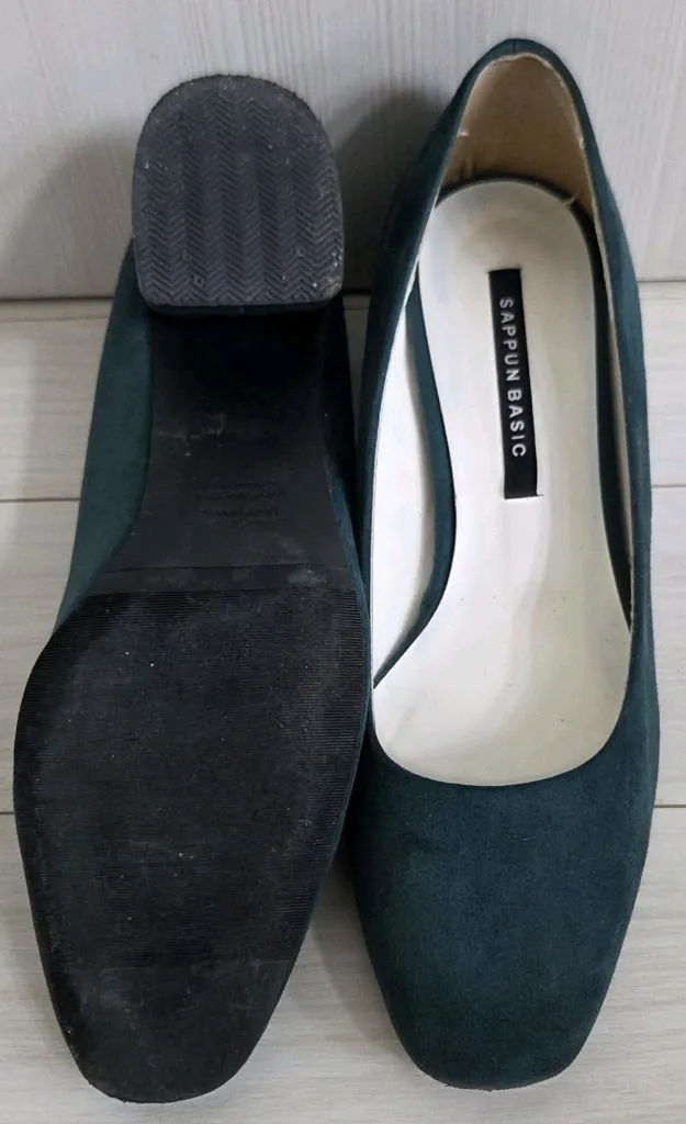 사뿐 베이직 스웨이드 펌프스 240mm 딥그린 이미지