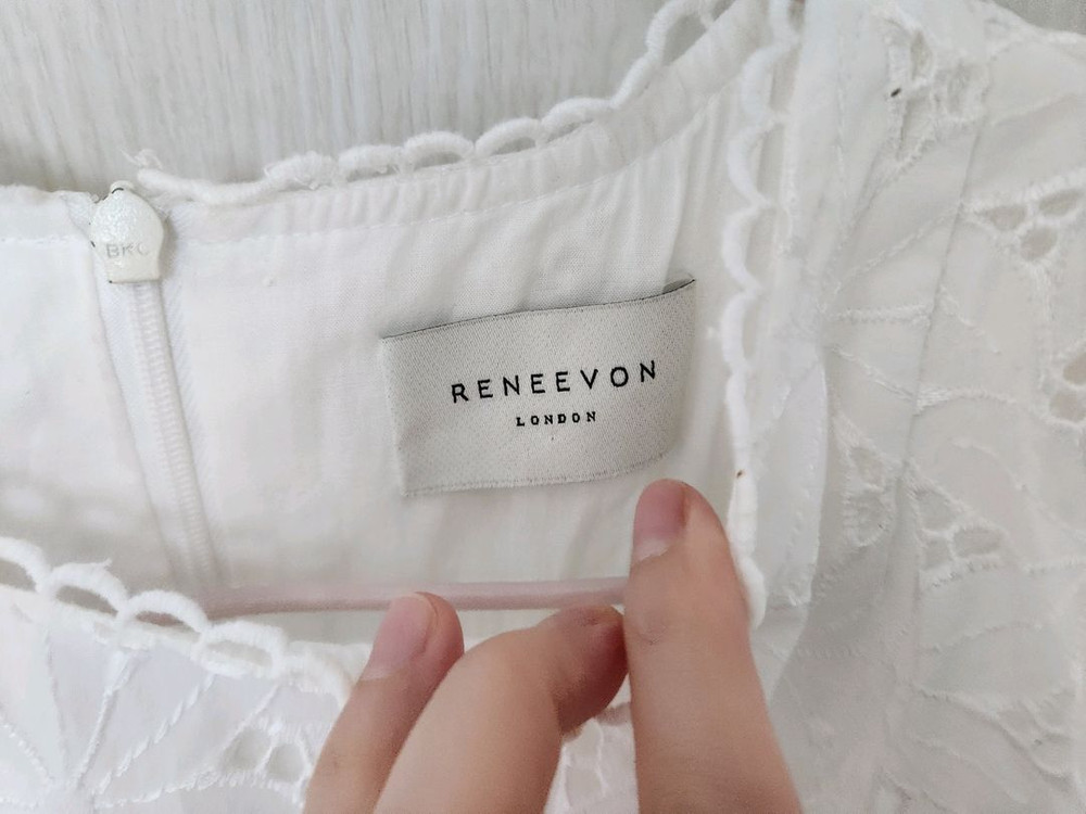 RENEEVON LONDON 레니본 썸머반팔 화이트 레이스 원피스 이미지
