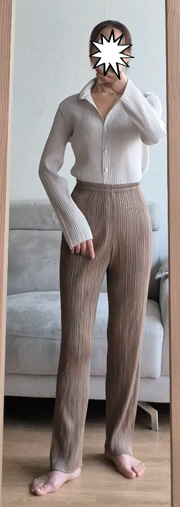 이세이미야케 ISSEYMIYAKE 플리츠플리즈 해칭플리츠 셔츠 블라우스 이미지