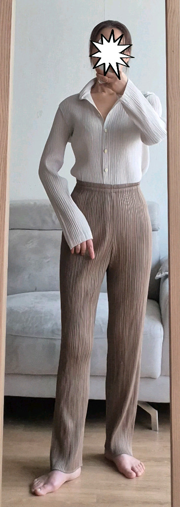 이세이미야케 ISSEYMIYAKE 플리츠플리즈 해칭플리츠 셔츠 블라우스 이미지