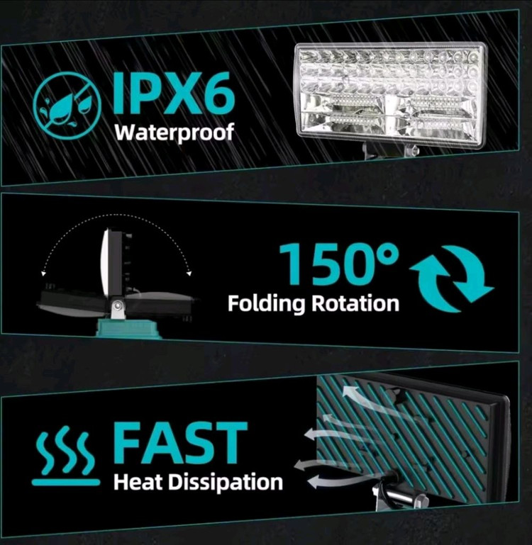 새상품 18V 마끼다 배터리용 8인치 대형 LED 작업등 판매 이미지