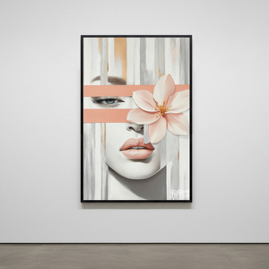 그림액자 마음이 피는 자리 그림 액자 팝아트 인테리어소품 여자얼굴 꽃그림 모던 인물화 감성 거실 침실 벽장식 이미지