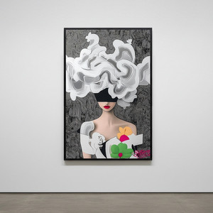 그림액자 환상의 시각 그림 액자 팝아트 인테리어소품 모던 추상화 감성적인 여인그림 대형 거실 침실 카페 오피스 이미지