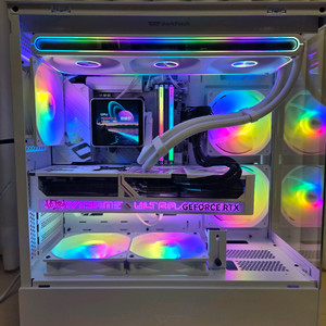 9800x3d, b850m wifi, rtx 5080 화이트 본체 이미지
