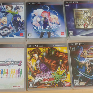 PS3 XBLAZE시리즈,진삼6,아이마스2,죠죠ASB,몬헌3rdHD 이미지