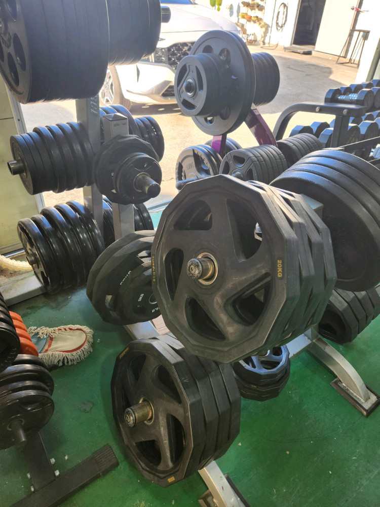 고정식바벨 중량원반 중량봉이지바 아령 중고아령 덤벨 이미지