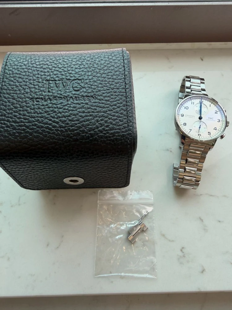 IWC 포르투기저 크로노그래프 IW371617 메탈 브레이슬릿 시계 이미지