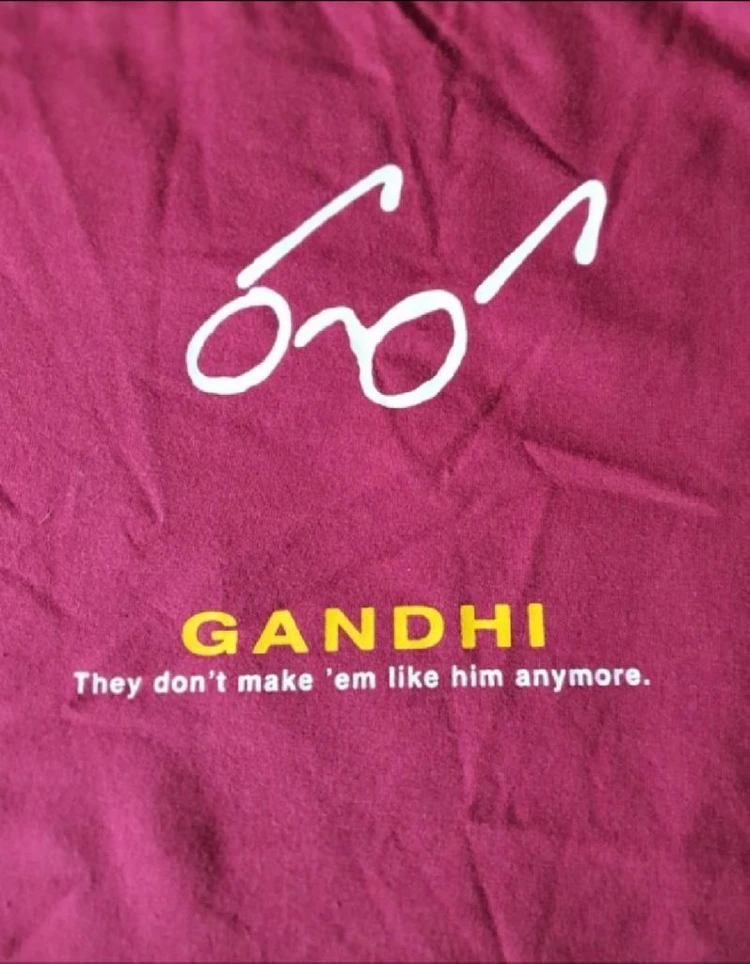 인도 간디 기념 티셔츠 Gandhi, Mohandas Karamchand 티셔츠 XL 미개봉 신품 이미지