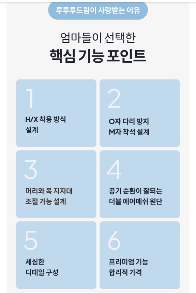 루루루드림 신생아 아기띠 올인원 그레이 개봉 새제품 이미지
