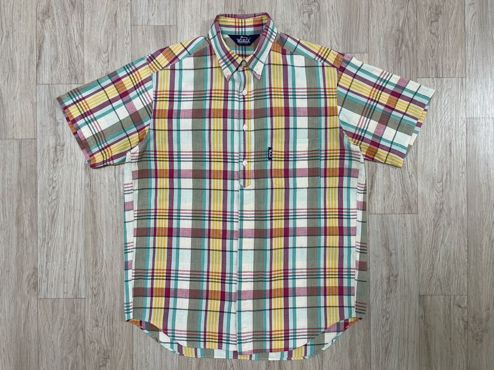 100~105) 80s 울리치 샴브레이 체크 반팔셔츠(데드스탁)RRL&LVC&폴로 이미지