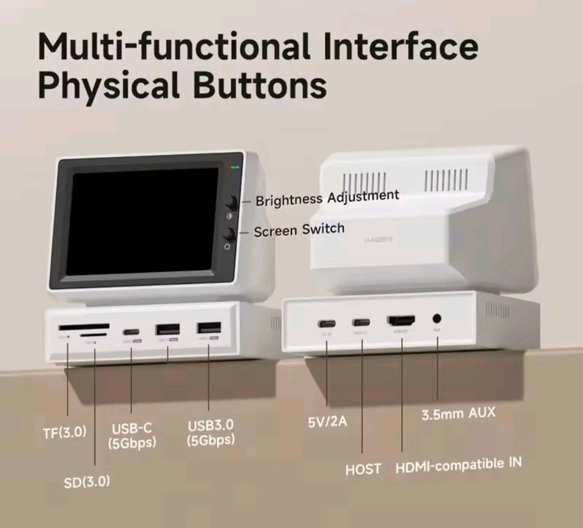 하기비스 미니 모니터 USB-C 도킹 스테이션 이미지