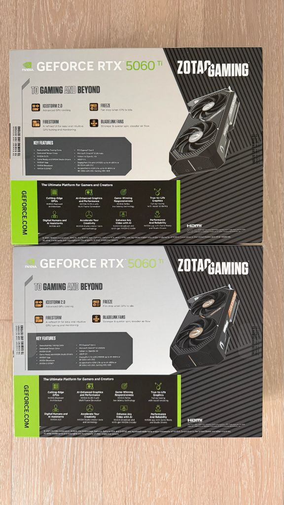 (미개봉) 조탁 RTX 5060 Ti 16GB 그래픽카드 이미지