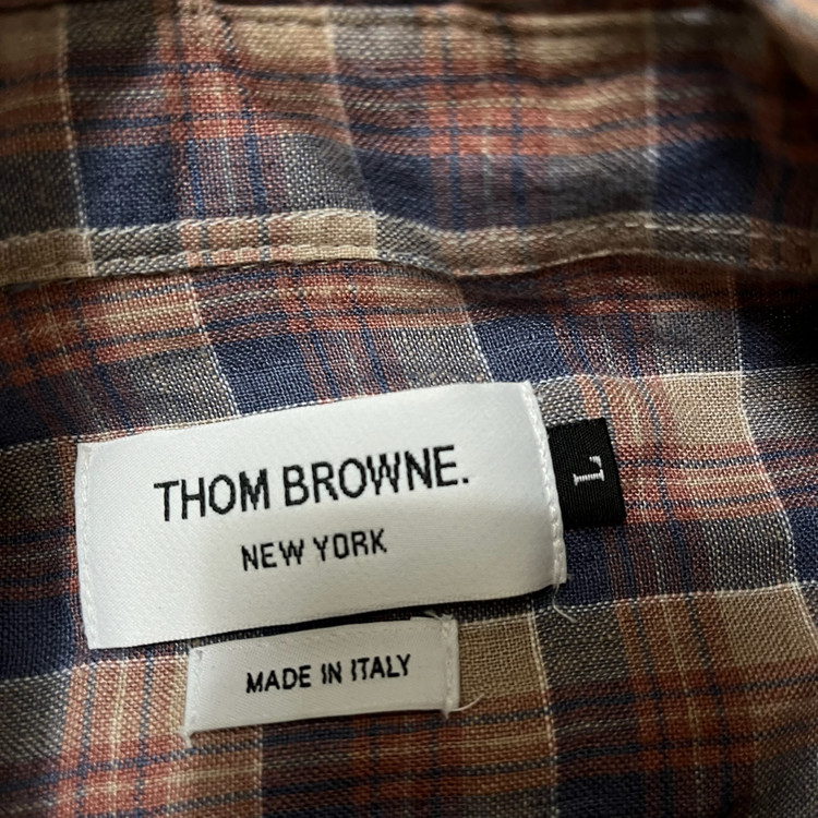 톰브라운 뉴욕 남성 시그니처 버튼다운 체크셔츠 L/100 이미지